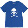 biker pirate skull bones swords V-Neck Tee