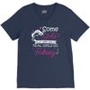 real girls go fishing V-Neck Tee