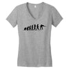 evolution of snooker or pool ape to player mens black new t shirt top Women's V-Neck T-Shirt