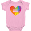 Rainbow Equality Heart Baby Onesie
