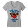 red nosed bear Women's V-Neck T-Shirt