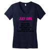 July Girl Hated By Many Women's V-Neck T-Shirt
