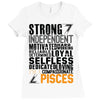 Strong Independent Motivated Pisces Ladies Fitted T-Shirt