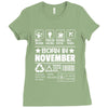 Born In November Ladies Fitted T-Shirt