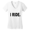 i ride Women's V-Neck T-Shirt