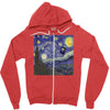 tardis starry night Zipper Hoodie