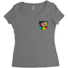 Flower Pocket Women's Triblend Scoop T-shirt
