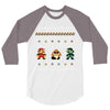 super mario chistmas 3/4 Sleeve Shirt