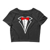 tuxedo bow Crop Top