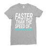faster than the speed of something slower Ladies Fitted T-Shirt