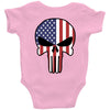 skull u.s.a. back Baby Bodysuit