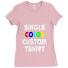 single color custom t shirt Ladies Fitted T-Shirt