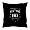 original parts vintage established 1961 perfectly aged Throw Pillow