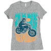 smile more, ride a motorcycle Ladies Fitted T-Shirt