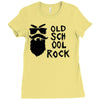old school rock Ladies Fitted T-Shirt