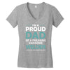 i'm a proud dad of freaking awesome welder Women's V-Neck T-Shirt