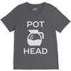 pot head coffee lover V-Neck Tee