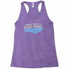 may the mass times acceleration be with you Racerback Tank