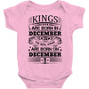 Real Kings Are Born On December 9 Baby Onesie