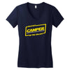 okayest camper in the galaxy funny camping Women's V-Neck T-Shirt