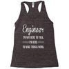 i'm not here to talk Racerback Tank