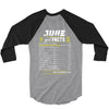 June Girl Facts Gemini 3/4 Sleeve Shirt