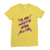 rad white and blue Ladies Fitted T-Shirt