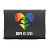 Love is Love Heart Accessory Pouches