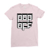 pop off square Ladies Fitted T-Shirt