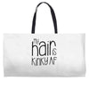 my hair is kinky af Weekender Totes