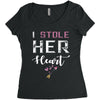 i stole her heart couple Women's Triblend Scoop T-shirt