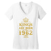 kings are born in 1962 Women's V-Neck T-Shirt