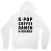 k pop coffee ramen k dramas Unisex Hoodie