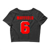 baker mayfield new jersey number Crop Top