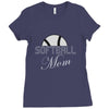 softball mom sequins Ladies Fitted T-Shirt