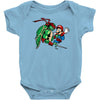 raphael meets mario Baby Onesie