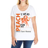 wear peach for  my [you can write any name] Ladies Curvy T-Shirt