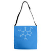 caffeine molecule game Adjustable Strap Totes