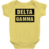 Delta Gamma Black Baby Bodysuit
