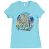 polygon bear graphic Ladies Fitted T-Shirt