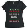 ugly christmas dad Women's Triblend Scoop T-shirt