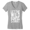 let the wild rumpus Women's V-Neck T-Shirt