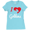 i love goldens Ladies Fitted T-Shirt