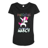 Unicorns are Born in March Dabbing Maternity Scoop Neck T-shirt