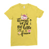 Though She Be But Little She Is Fierce Ladies Fitted T-Shirt