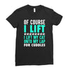 cat cats lift lifting fitness Ladies Fitted T-Shirt