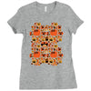 pumpkin pattern Ladies Fitted T-Shirt