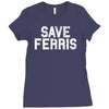 save ferris Ladies Fitted T-Shirt