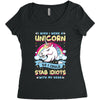 I Wish I Were a Unicorn So I Could Stab Idiots with My Head Women's Triblend Scoop T-shirt