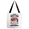 Never Underestimate A Man Who Watches Friends And Was Born in December Tote Bags